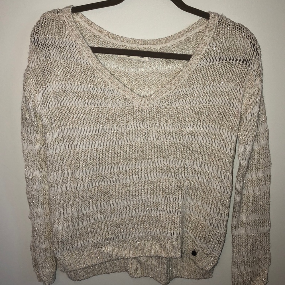 Gold knit Abercrombie sweater